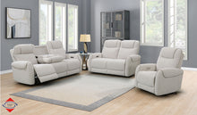 White Dual Power Reclining Sofa & Loveseat Set – Savon Furniture Visalia