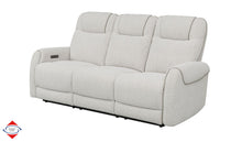 White Dual Power Reclining Sofa & Loveseat Set – Model 300