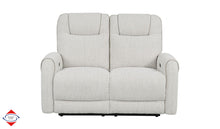 White Dual Power Reclining Sofa & Loveseat Set – Model 300
