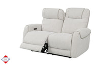 White Dual Power Reclining Sofa & Loveseat Set – Model 300