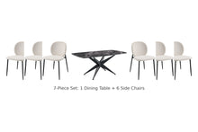 Klaus 7-piece dining set: 1 table + 6 side chairs