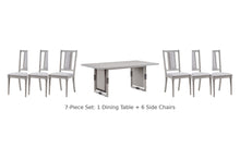 Marta 7-piece dining set: 1 table + 6 side chairs