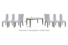 Merel 7-piece dining set: 1 table + 6 side chairs