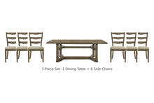 Parfield 7-piece dining set: 1 table + 6 side chairs