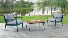 Marsha 3 Pc Outdoor Set – Gray/Green/Oak