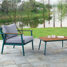 Marsha 3 Pc Outdoor Set – Gray/Green/Oak
