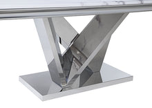 Valdevers 7 Pc Dining Table Set – Chrome/Navy