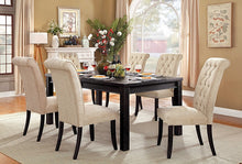 Sania 7 Pc Dining Table Set – Antique Black/Beige