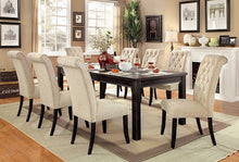 Sania 9 Pc Dining Table Set – Antique Black/Beige