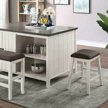 Heidelberg 4 Pc Counter Ht Table Set w/ Bench – Off-White/Dark Gray