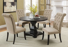 Nerissa 5 Pc Dining Table Set – Antique Black/Beige