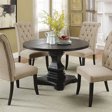 Nerissa 5 Pc Dining Table Set – Antique Black/Beige