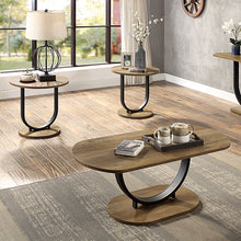 Olbia 3 Pc Table Set – Rustic Oak/Sand Black