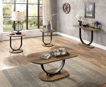 Olbia 3 Pc Table Set – Rustic Oak/Sand Black
