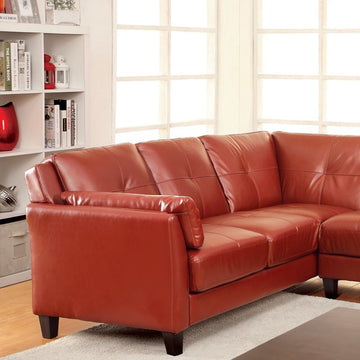 Peever Sectional – Mahogany Red