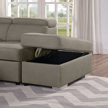 Hugo Sectional – Ash Brown