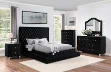 Stefania 5 Pc Queen Bedroom Set – Black