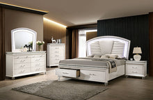 Maddie 5 Pc Queen Bedroom Set – Pearl White/White