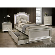 Allie 4 Pc Twin Bedroom Set w/ Trundle – Pearl White