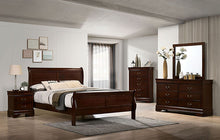 Louis Philippe 5 Pc Queen Bedroom Set – Dark Cherry