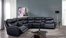Braylee Power Sectional – Dark Navy