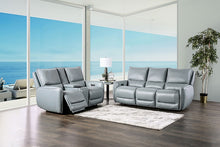 Phineas Power Reclining Sofa & Loveseat Set – Pale Blue