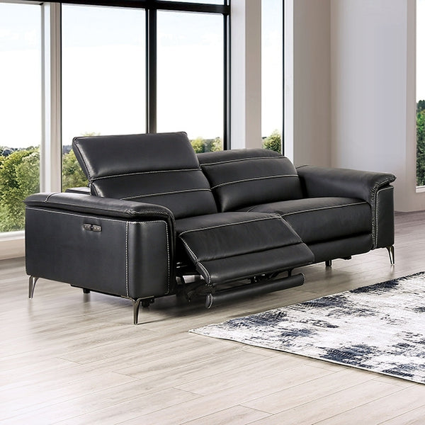 Ascona Power Reclining Sofa & Loveseat Set – Black