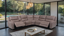 Demetrius Power Sectional – Slate Brown