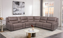 Demetrius Power Sectional – Slate Brown
