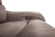 Demetrius Power Sectional – Slate Brown