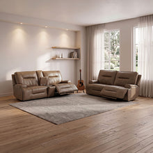 Dallas Oversized Power Sofa + Loveseat – Cocoa Brown