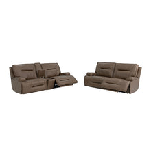 Dallas Oversized Power Sofa + Loveseat – Cocoa Brown