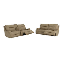 Dallas Oversized Power Sofa + Loveseat – Warm Taupe