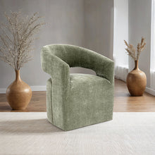 Tresa Arm Chair with Casters – Green