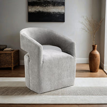 Tresa Arm Chair with Casters – Light Gray