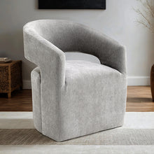 Tresa Arm Chair with Casters – Light Gray