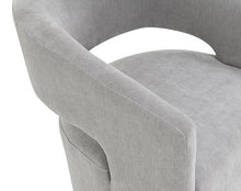 Tresa Arm Chair with Casters – Light Gray