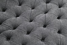 Sofi Button Tufted Swivel Chair – Dark Gray