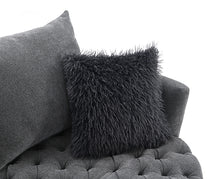 Sofi Button Tufted Swivel Chair – Dark Gray