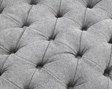 Sofi Button Tufted Swivel Chair – Light Gray