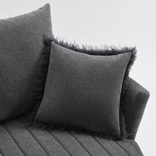 Hoople Channel Tufted Swivel Chair – Dark Gray