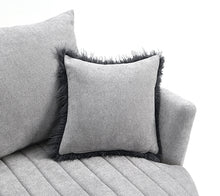 Hoople Channel Tufted Swivel Chair – Light Gray
