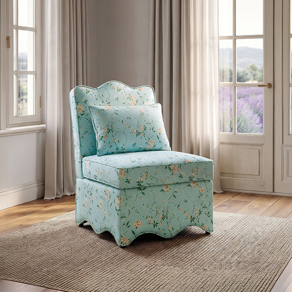 Hemsworth Accent Chair – Chinoiserie Light Teal/Pink