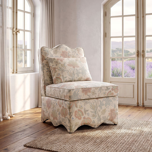 Hemsworth Accent Chair – Jacobean Floral Dusty Pink/Blue