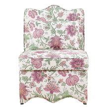 Hemsworth Accent Chair – Jacobean Floral Blossom Pink