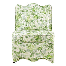 Hemsworth Accent Chair – Seaside Cabbage Rose Green/White