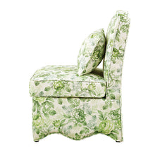 Hemsworth Accent Chair – Seaside Cabbage Rose Green/White