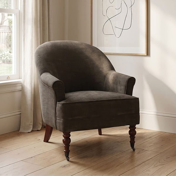 Raelyn Accent Chair – Walnut Brown