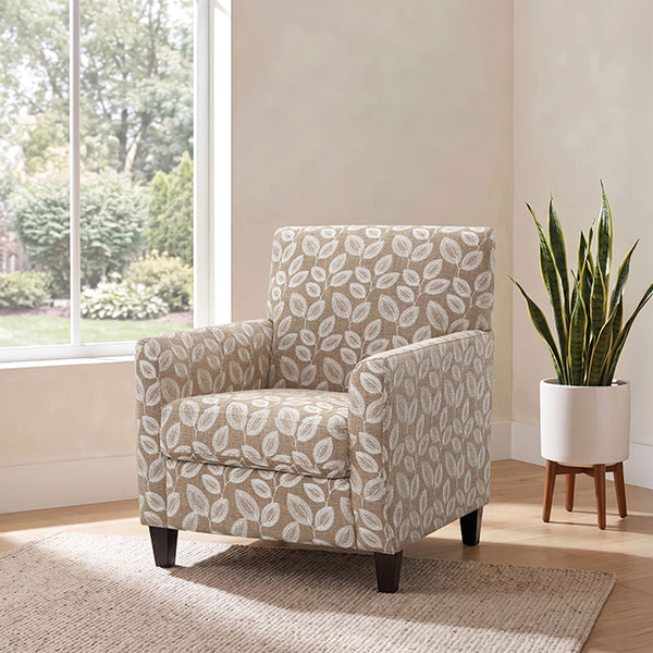 Ivey Acent Chair – Botanical Warm Mocha/Egret White