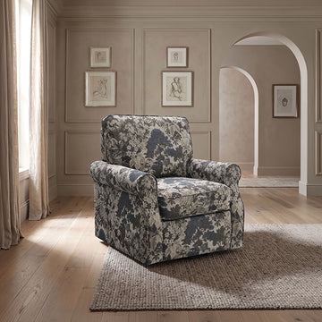 Penryn Swivel Accent Chair – Slate Blue